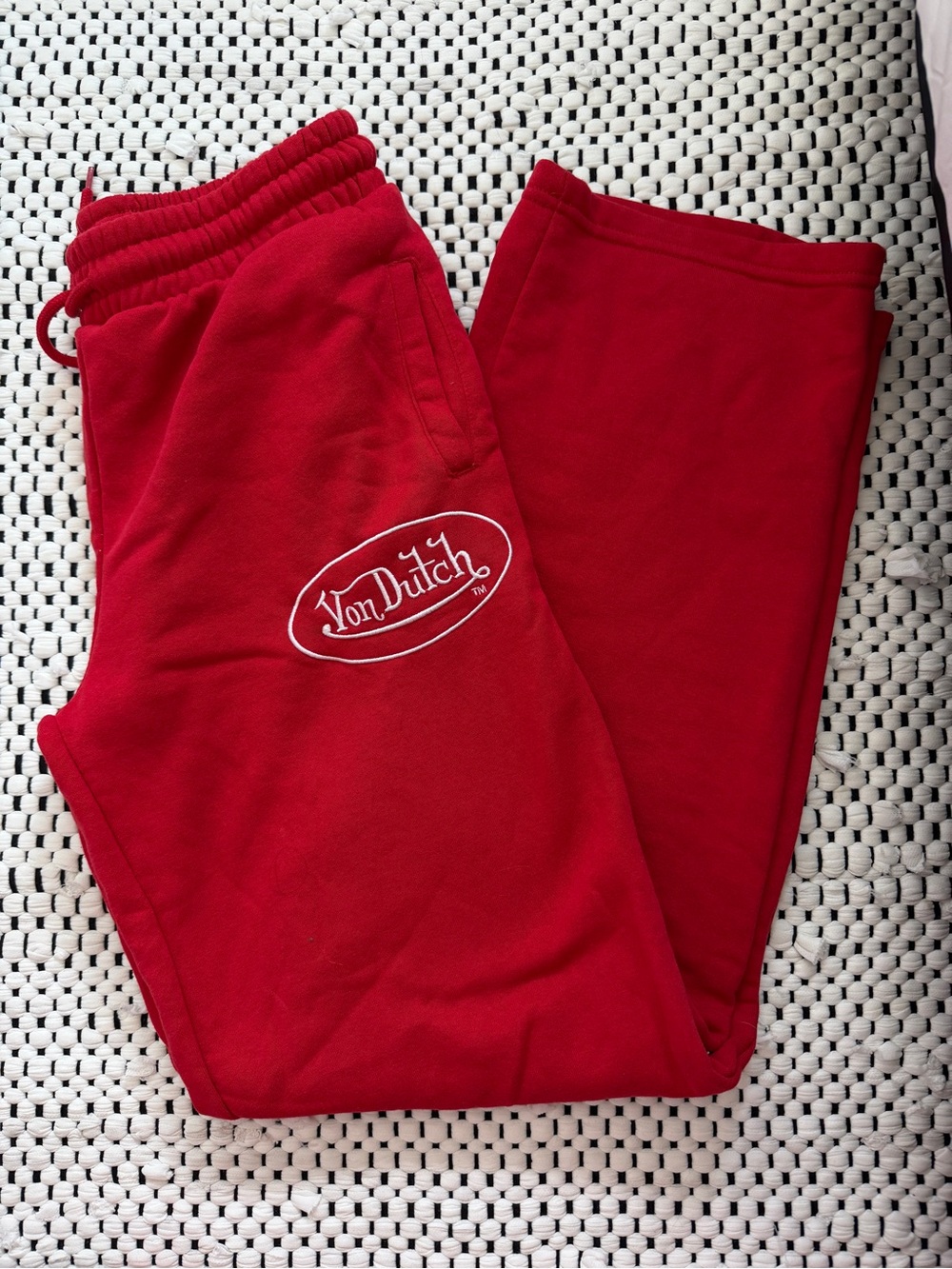 Von Dutch Red Logo Sweatpants